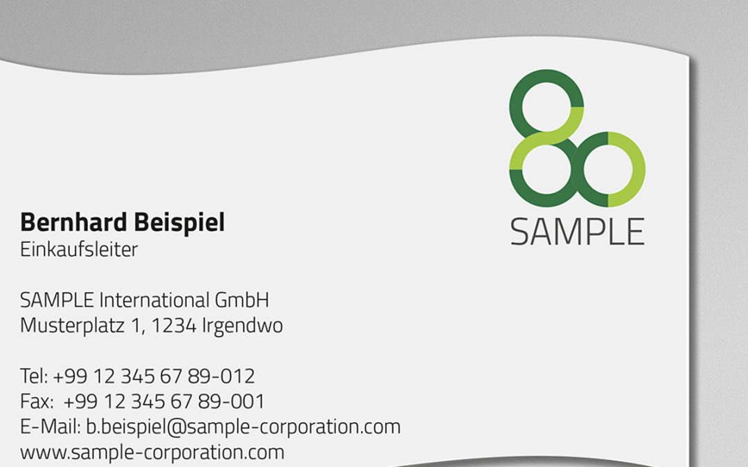 Visitenkarten mit Konturschnitt