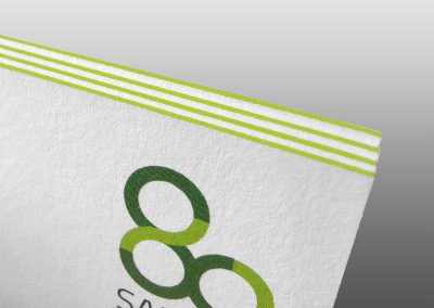 Business cards with painted edges