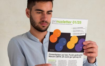 prinuxletter 1/2025: Firmenfarben auf den Punkt gedruckt