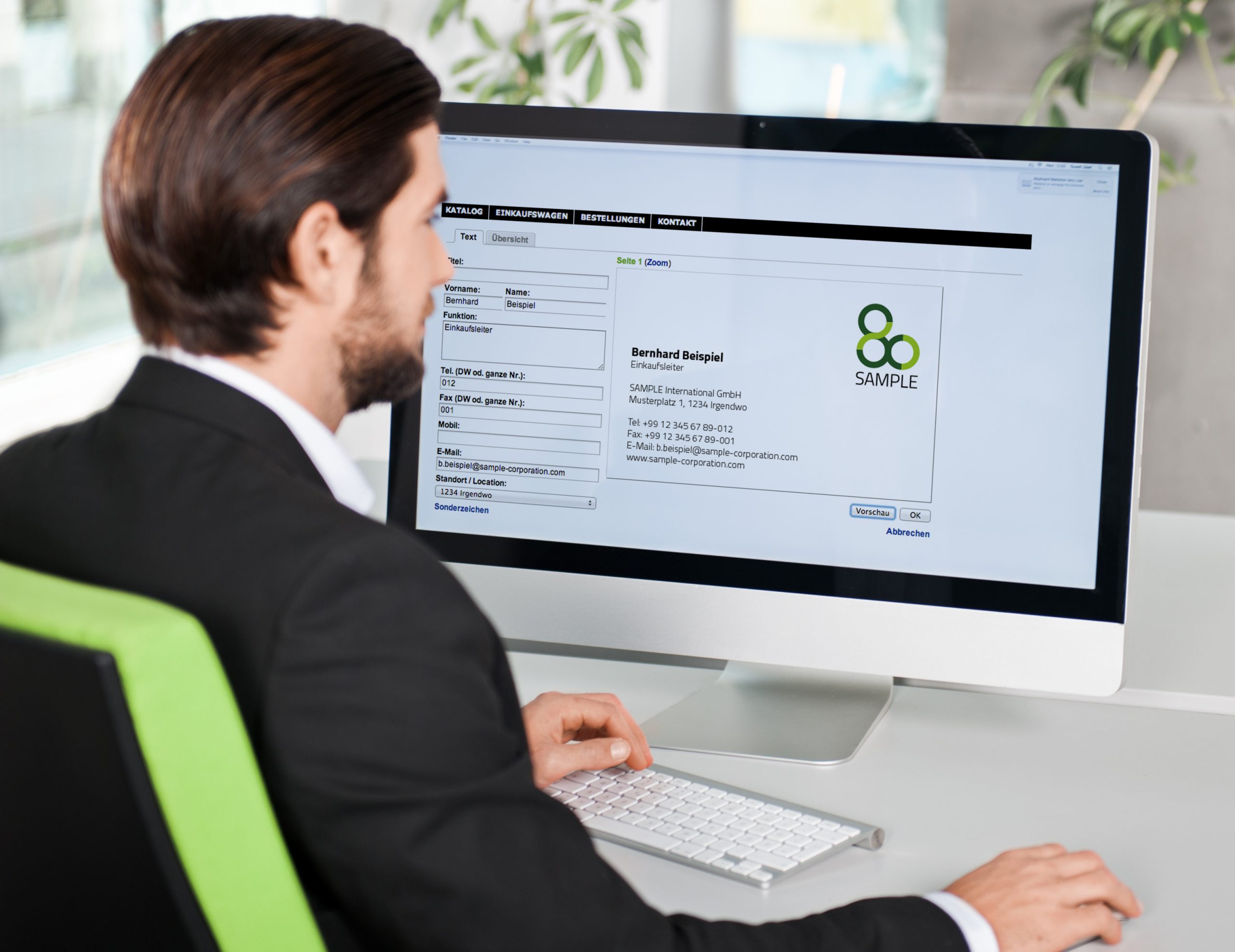 Visitenkarten-Bestellportal