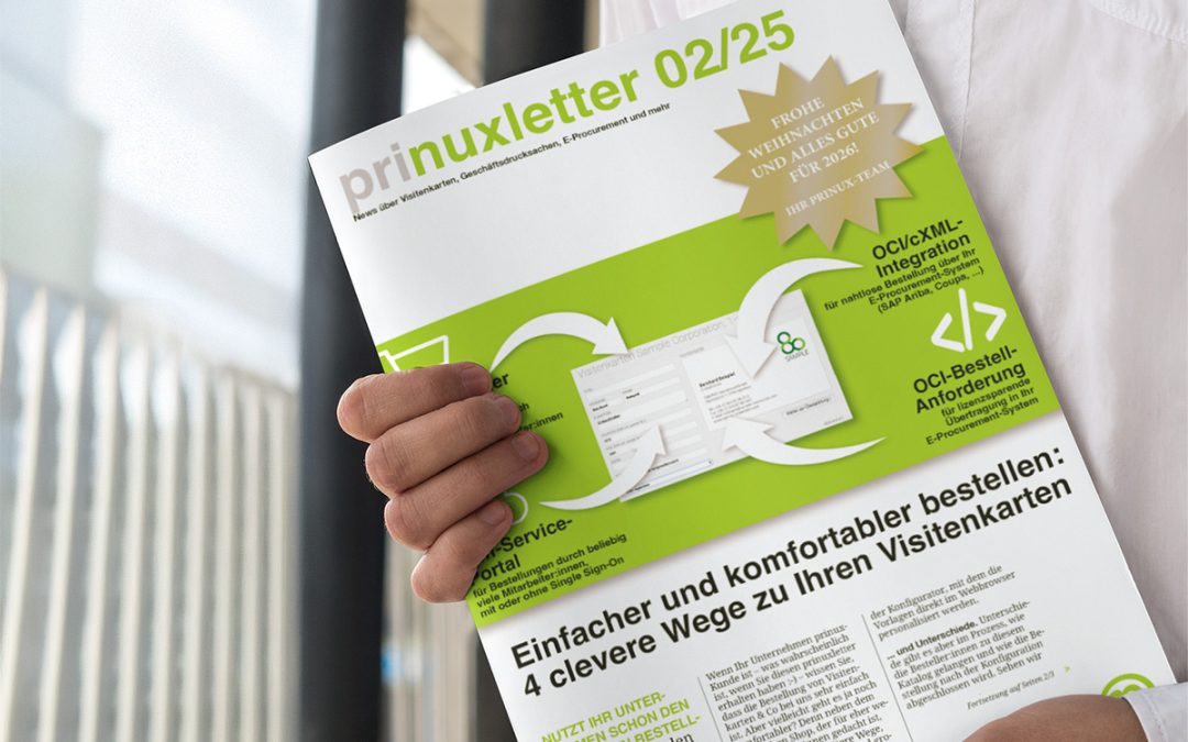 prinuxletter 02-2025: 4 clevere Wege zu Ihren Visitenkarten